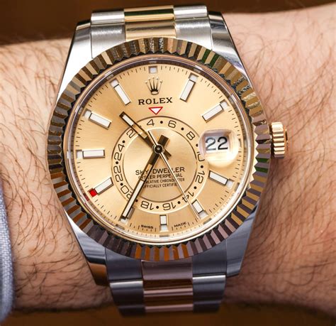 rolex sky dweller gold steel